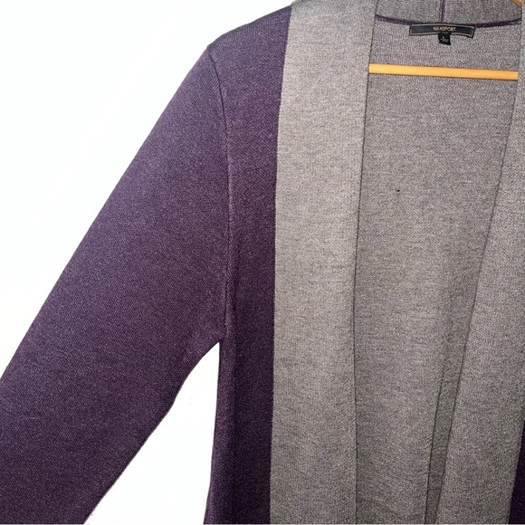 BCBG MAX Sport Open Front Cardigan Duster Sweater coat Sz L - Picture 3 of 7